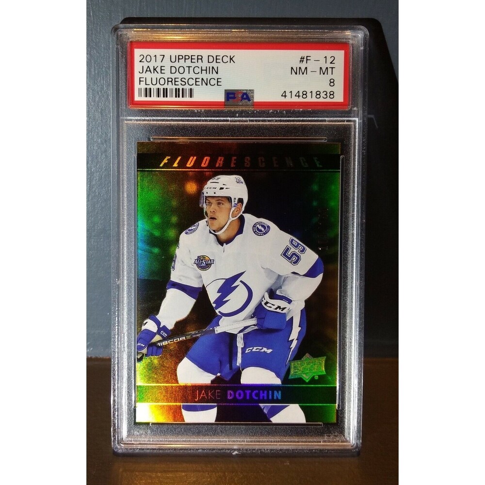 2017 Jake Dotchin Upper Deck Fluorescence #F-12 Hockey Card - PSA 8 NM-MINT